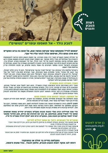 דף הסברה - עופרים נטושים (2019)